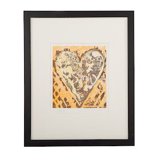 Jim Dine. "Woodcut Heart"