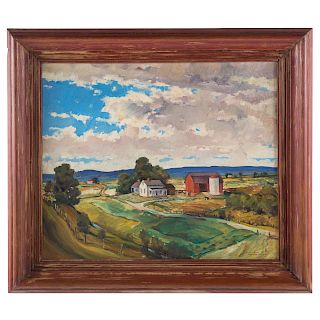 Kenneth L. Washburn. Landscape with Farm Buildings