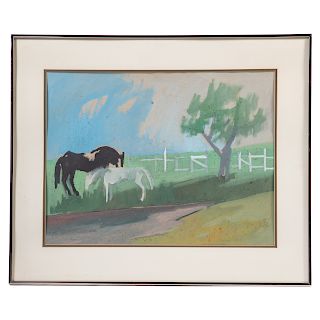Herman Maril. Horses in a Pasture