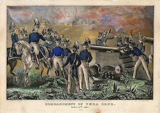 Bombardment of Vera Cruz. March 26th 1847 - N. Currier Small Folio