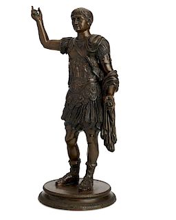 An Italian bronze figure Augustus of Prima Porta