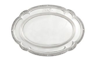 A Gorham sterling silver oval meat dish