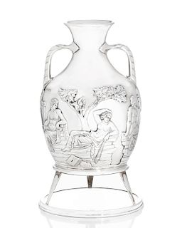 A Garrard  silver model of the Portland vase