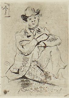 Paul Cezanne, etching, Guilliaumin au Pendu