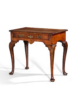 George II inlaid walnut side table, 18th century