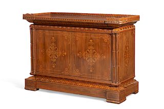 A Charles X thuya and satinwood cabinet