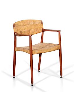 An Madsen and Larsen teak armchair by Willy Beck
