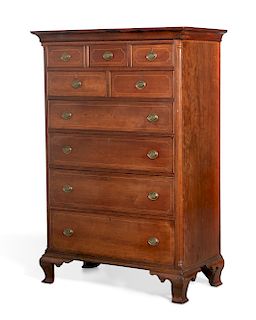 Chippendale cherry chest of drawersPennsylvania 