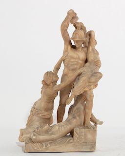 Italian carved alabaster group: the Sabine Women