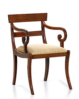 A Regency mahogany armchair, 19th century