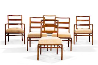 Six T.H. Robsjohn-Gibbings Widdicomb dining chairs