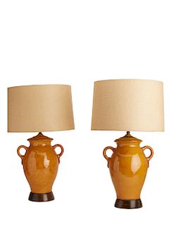 A pair of Billy Haines ceramic jug lamps