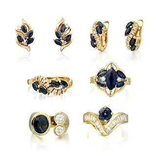 A Group of Sapphire Jewelry
