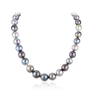 Atelier Zorbel Fine Semi-Baroque Black Cultured Pearl Necklace