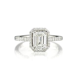 A 1.50-Carat Emerald-Cut Diamond Ring