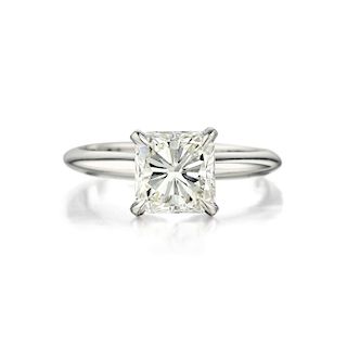 A 1.51-Carat Square-Cut Diamond Ring