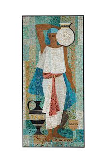 Dan Toledo, mosaic,  woman with an urn