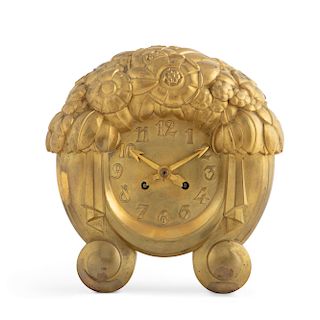 A Sue et Mare gilt bronze mantel clock, 5524