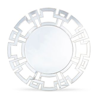 An Art Deco style pierced circular mirror