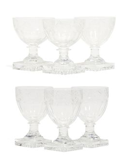 A suite of Continental clear glass stemware