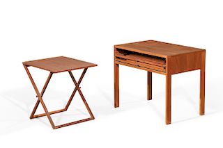 Set of three Illum Wikkelsoteak folding tables