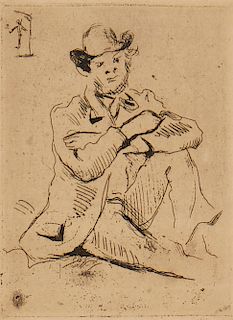 Paul Cezanne, etching, Guilliaumin au Pendu