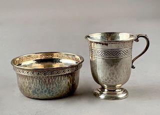 Liberty and Co. Silver Bowl and Cup