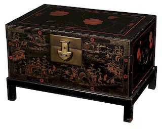 Chinese Paint Decorated and Lacquered