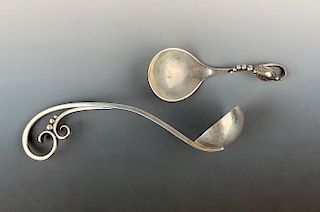 Georg Jensen Silver Spoon and Potter Mellon Ladle