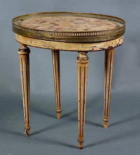 Louis XVIth Style Marrble Top Occasional Table, 20thc.