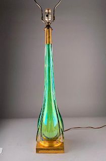 1960's Glass Table Lamp