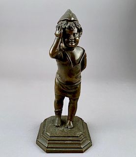 19th Century Young Sailor Boy Bronze