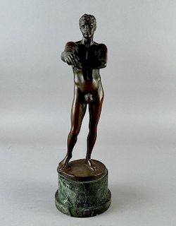 Hans Muller Bronze Figure of an Athlete