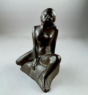 Bronze Figure of a Nude, Signed Matti