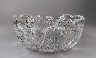 American Briliant Period Cut Glass Bowl