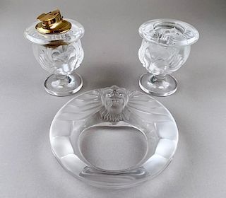 Lalique Three Piece Smoking Set