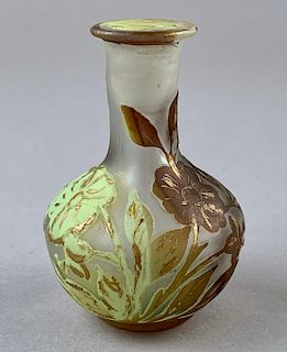 Daum Cameo Glass Cabinet Vase