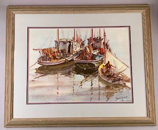 James Sessions Watercolor, Marine