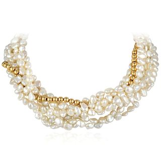 A Baroque Freshwater Cultured Pearl Necklace