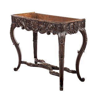 Louis XV Styled Carved Wood Console