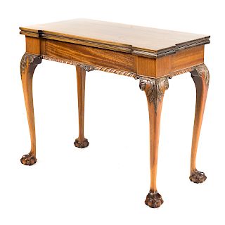 Mahogany Chippendale Style Card Table