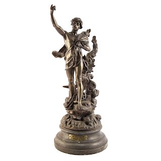 French School. Le Victoire Spelter Figure