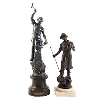 French Spelter Le Forgeron & Metal Worker Figures
