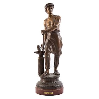 French Spelter Figure. Le Forgeron
