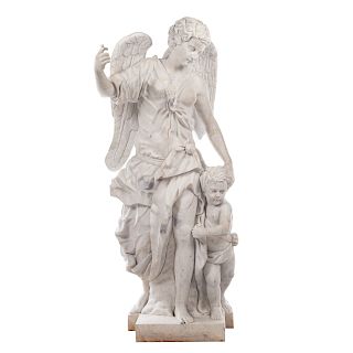 Classical Style Marble Guardian Angel