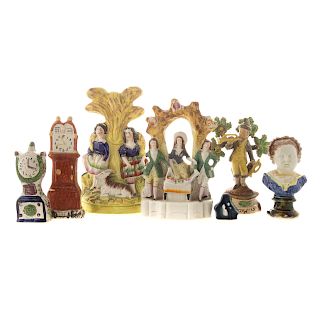 Six Assorted Staffordshire Figures & Groups