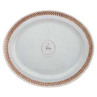 Large Chinese Export Oval Porcelain Platter