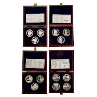 19 boxes of 3-1 ounce silver historical medals