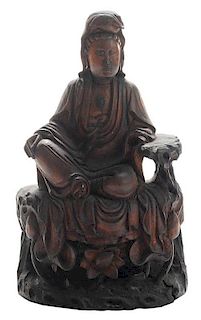 Antique Finely Carved Wood Figure