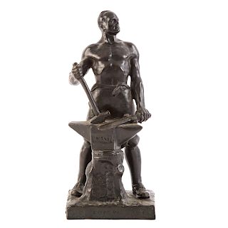 Pietro Piraino. "RIP. Roma Int." Bronze Sculpture